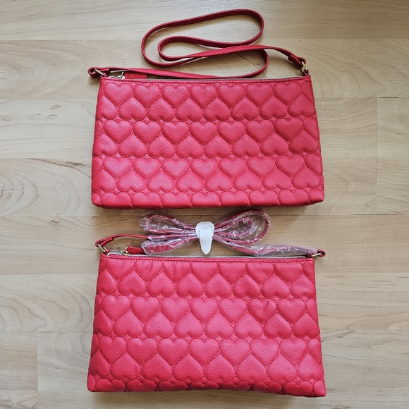 NWOT Purse Crossbody Quilted Hearts Lot of 2 - Picture 2 of 4